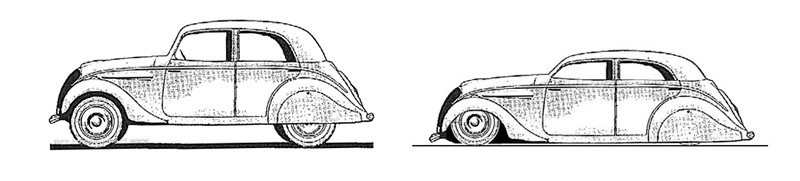 202@232 - Une Peugeot 202 Hot Rod sur le Lac Salé de Bonneville